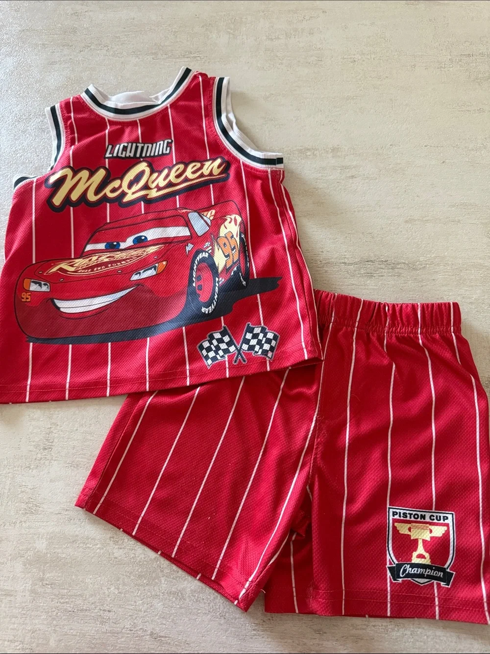 CARS Lightning McQueen Red Boys Tank & Shorts Set 3T